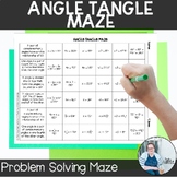 Angle Tangle Maze TEKS 7.11c Math Station Activity Game