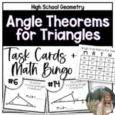 Angle Theorems for Triangles - Task Cards and Math Bingo Game