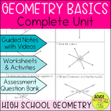Angle & Triangle Relationships Geometry Basics Unit Notes 