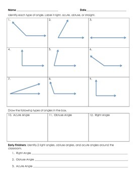 angle worksheets by ms samantha teachers pay teachers