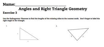 Preview of Angle and Right Triangle Geometry Complete Bundled Unit Lessons 1-6