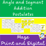 Angle and Segment Addition Postulate - Print & Digital Dra