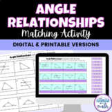 Angle and Triangle Relationships Matching Activity - Digit