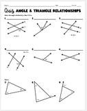 Angle and Triangle Relationships Quiz