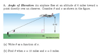 Preview of Angle of Elevation Question (see description) Answer Key