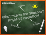 What makes the Seasons? Angle of Insolation!
