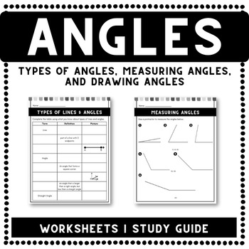Preview of Angles | 4th Grade Worksheets | Study Guide