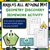 Angles All Around Me Fun Geometry Homework Discovery Worksheet