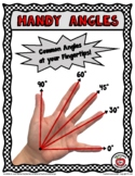 Angles Anchor Chart (Right & Common Acute Angles) * Handou