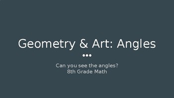 Preview of Angles & Art Math Activity