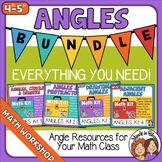Angles Bundle, Measuring Angles, Using a Protractor Math Kit