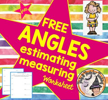 Preview of FREE Estimating and Measuring Angles Degrees Worksheet