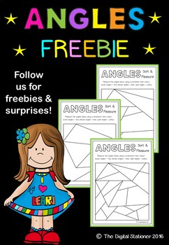 Preview of Angles - FREEBIE - Sort and Measure