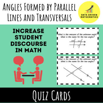 Preview of Angles Formed by Parallel Lines and Transversals - Quiz Cards Activity