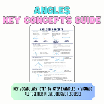 Preview of Angles Key Concepts Guide