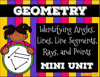 Preview of Angles, Lines, Line Segments, Rays, Points (and Classifications) Mini Unit