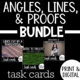 Angles, Lines, & Proofs Task Cards with Google Apps Bundle