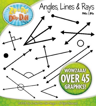 Preview of Angles, Lines and Rays Clipart {Zip-A-Dee-Doo-Dah Designs}