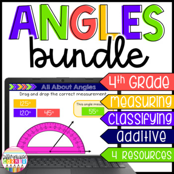Preview of Angles Math Activities with Google Classroom Slides