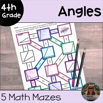 Preview of Angles Math Mazes