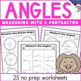 Angles - Measure using a Protractor Acute, Obtuse, Right, 