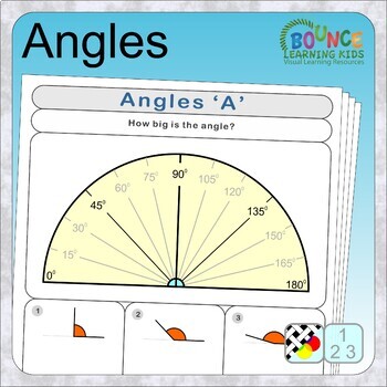 Preview of Angles (6 distance learning worksheets for working with angles and geometry)