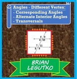 Angles - Parallel Lines: Transversals, Corresponding & Alt