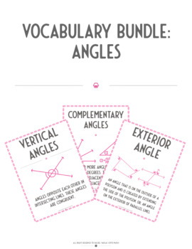 Preview of Angles Posters (Vocabulary Bundle)