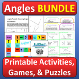 Angles Review 4th 5th Grade Fun Activities BUNDLE