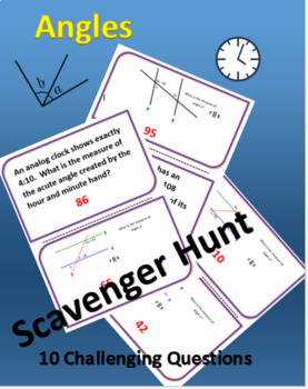 Preview of Angles Scavenger Hunt - Challenging