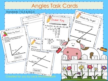 Preview of Angles Task Cards