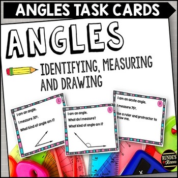 Preview of Angles Task Cards Drawing and Measuring Angles