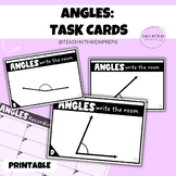 Angles: Task Cards - Measuring Angles with a Protractor