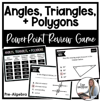 Preview of Angles Triangles and Polygons PowerPoint Review Game