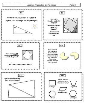 Angles Triangles and Polygons Worksheets by David Filipek | TpT