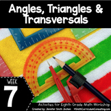 Angles, Triangles and Transversals - 8th Grade Math Worksh