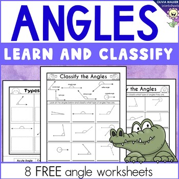 Preview of Angles - Understand, Classify and Indentify, Acute, Obtuse, Right and Reflex