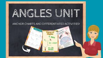 Preview of Angles Unit Grades 2-6! Anchor Charts and Differentiated Activities!