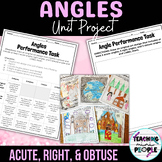 Angles Unit Project | Right Acute Obtuse Angles Performance Task