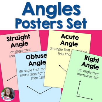 Preview of Angles Vocabulary Posters Set