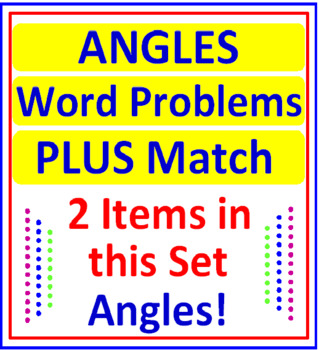 Preview of Angles Word Problems PLUS Angles Match (Both Items)