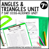 7th Grade Angle Measures & Triangles Unit | Relationships 