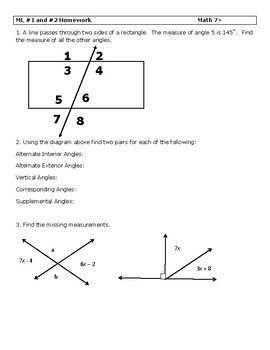 angles and triangles homework 4