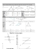 Angles and Triangles Huge Review Packet
