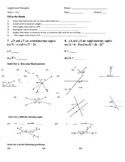 Angles and Triangles Test
