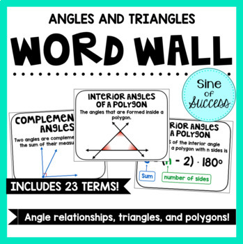 Preview of Angles and Triangles Word Wall