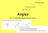 Angles around a point presentation and worksheet