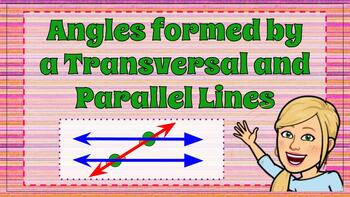 Preview of Angles formed by Parallel Lines Intersected by a Transversal NOTES Template