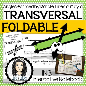 Preview of Angles formed by Parallel Lines cut by a Transversal FOLDABLE