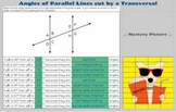 Angles formed by Parallel Lines cut by a Transversal Self-